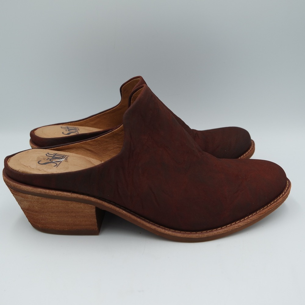 Sofft Ameera Mules Cognac Leather Slides Clogs Womens Size 7.5